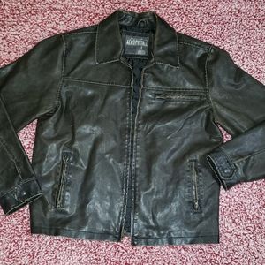 Retro faux leather jacket